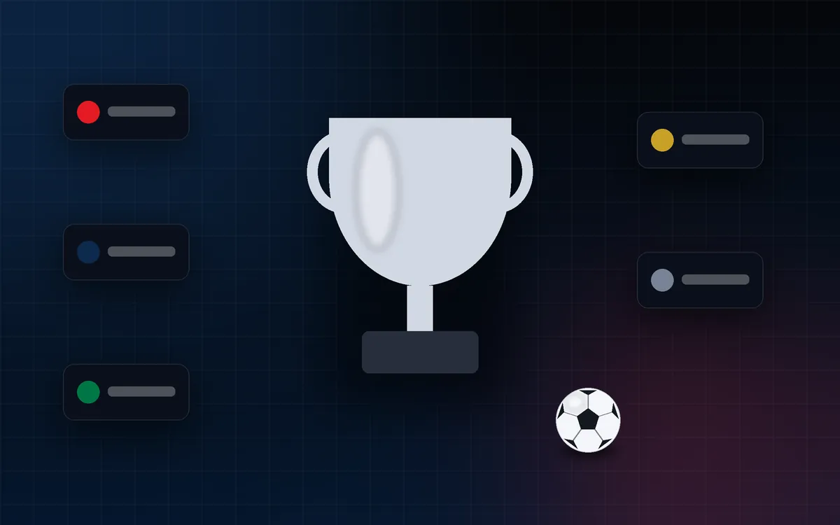 Generic trophy surrounded by competition badges