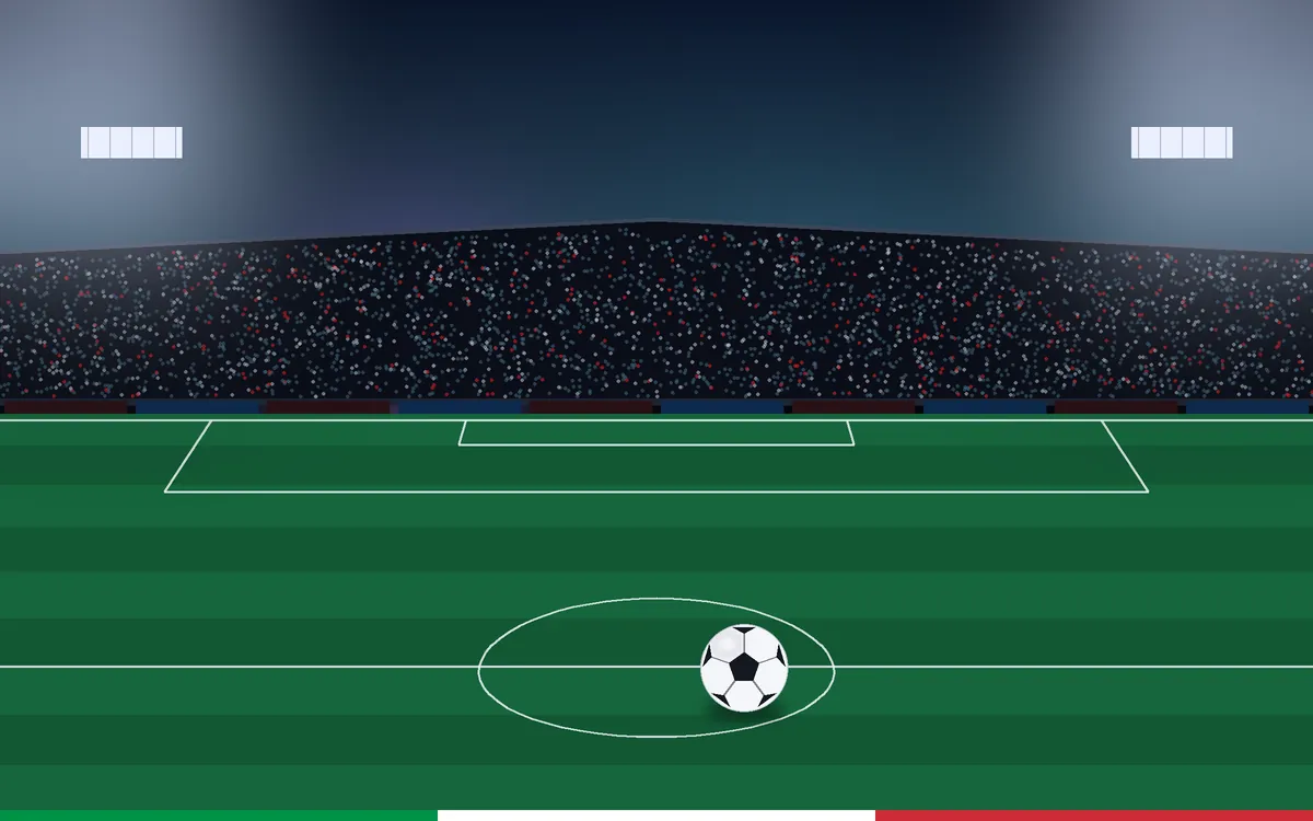 Stadium at dusk under a teal sky